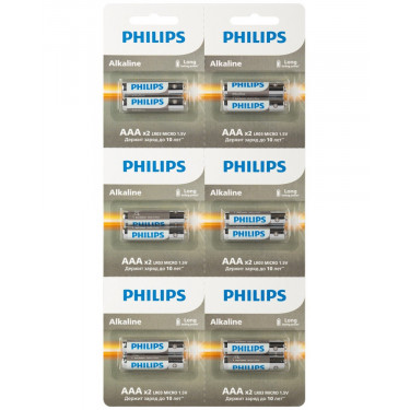 Батарейка PHILIPS LR03 ААА Alkaline Entry 1,5V