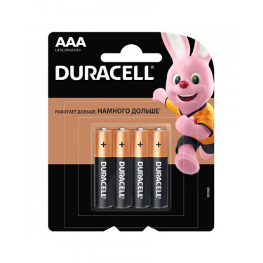 Батарейка DURACELL LR03 Alkaline (4BL) BASIC/PLUS