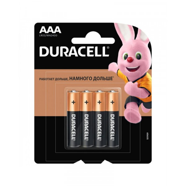 Батарейка DURACELL LR03 Alkaline (4BL) BASIC/PLUS