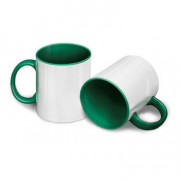 Кружка с цветной ручкой и заливкой