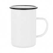 Кружка металлическая MAX, черный ободок