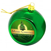 Ёлочный шар с фото. Цветной, зеленый