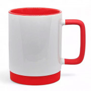 Кружка с прямоугольной ручкой цветная